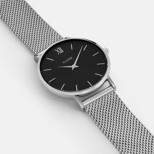 CLUSE Minuit Mesh Silver/Black CW0101203005