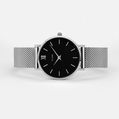 CLUSE Minuit Mesh Silver/Black CW0101203005