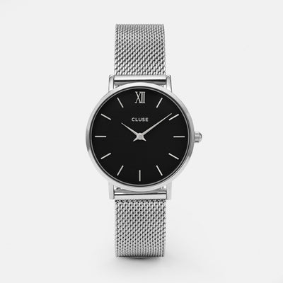 CLUSE Minuit Mesh Silver/Black CW0101203005