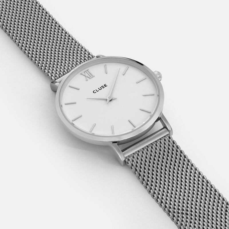 CLUSE Minuit Mesh Silver/White CW0101203002