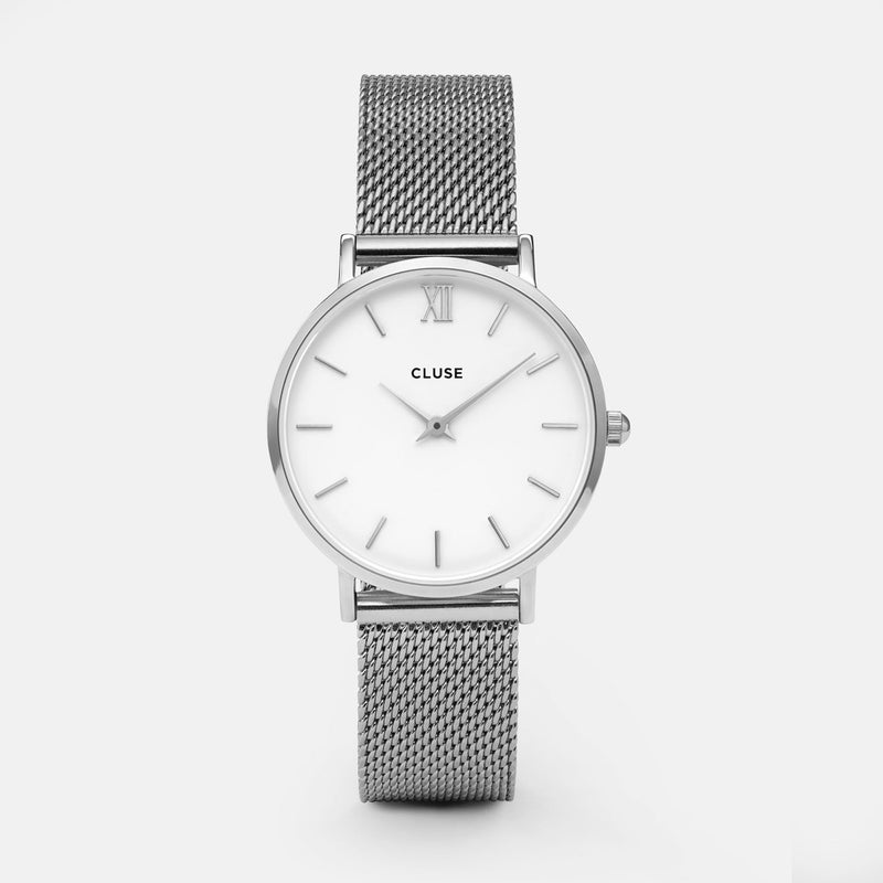 CLUSE Minuit Mesh Silver/White CW0101203002