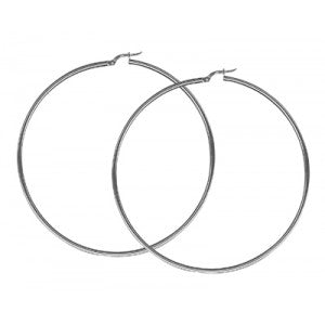 Extra large statement silver hoops 70mm