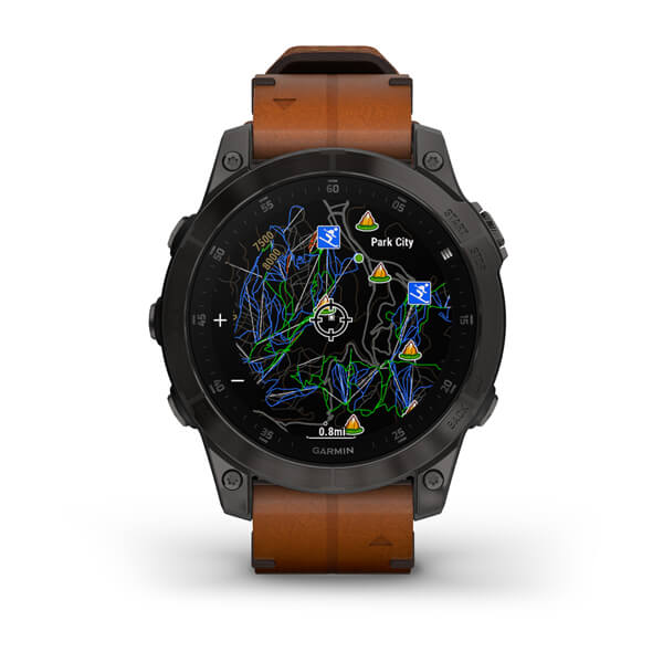 Garmin fenix 6x sapphire black dlc with chestnut leather band hotsell