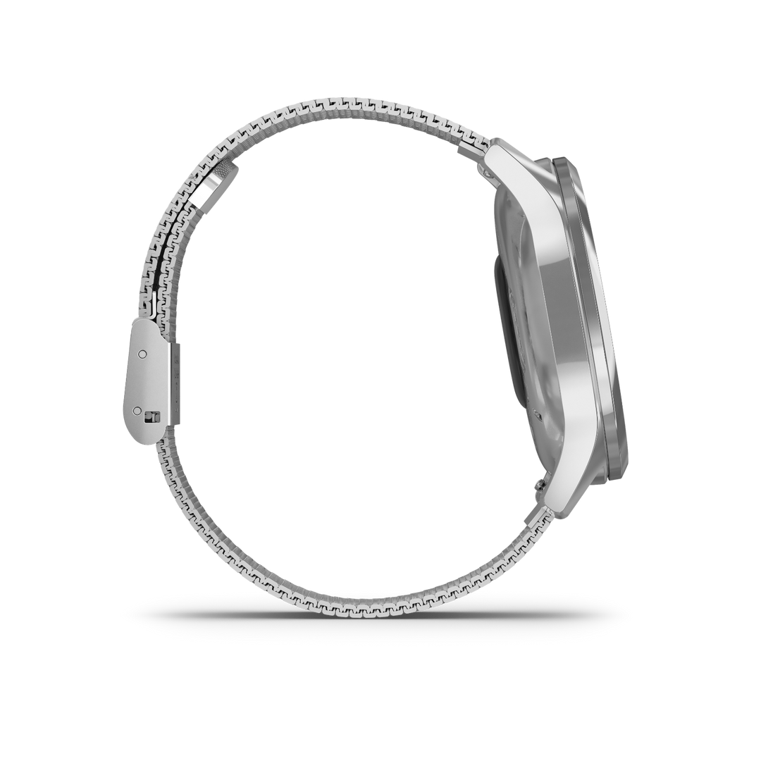 時計 GARMIN Vivomove Luxe Sliver Milanese Garmin Vivomove Luxe Milanese and Silver Hybrid Smart Watch