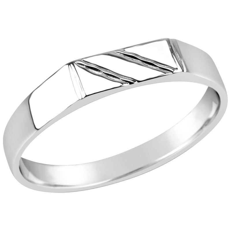 Gents Sterling Silver Dress Ring Q204