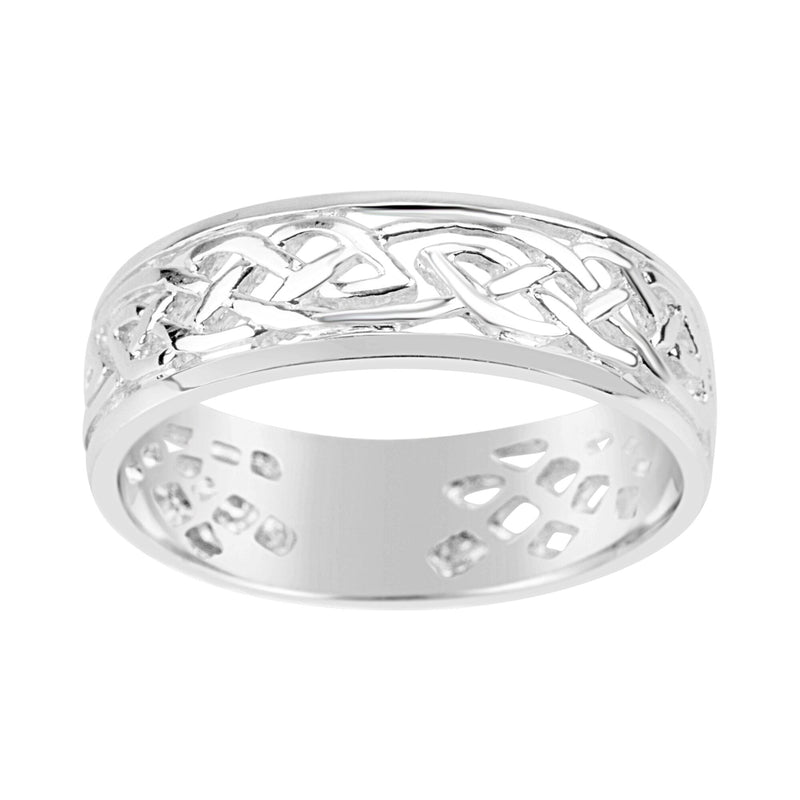 Gents Sterling Silver Dress Ring Traditional Celtic Design Q206A