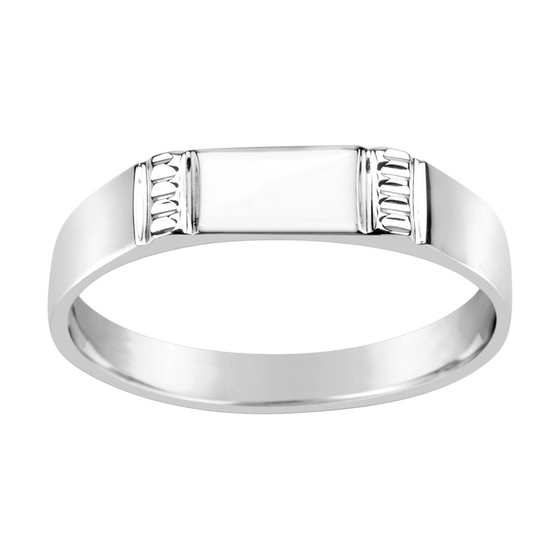 Gents Sterling Silver Dress Ring Traditional Design Q207
