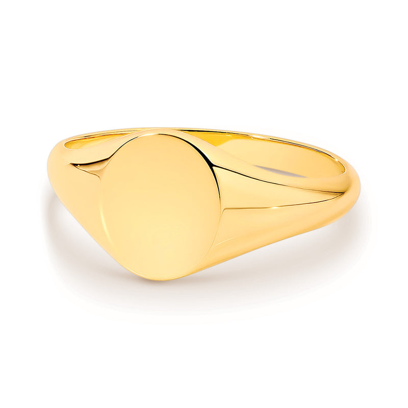 Ladies 9K Yellow Gold Signet Ring LD941X-9Y