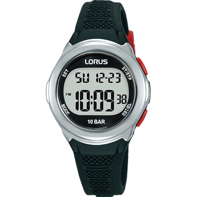 Lorus Youth Digital Black/Red Watch R2389NX-9