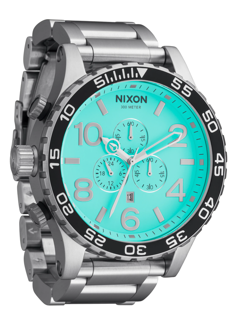 NIXON 5130 Chronograph Silver/ Turquoise 476.00