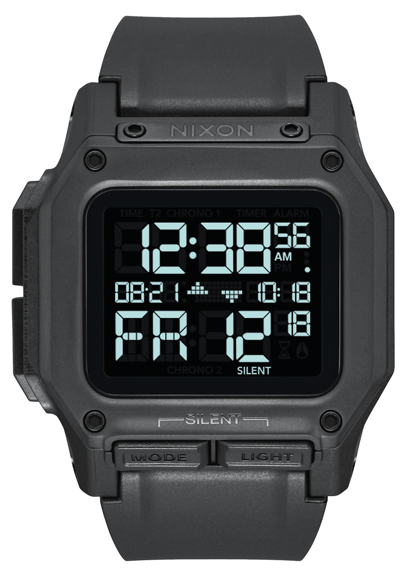 NIXON Regulus Digital All Black Resin Watch A1180-001-00