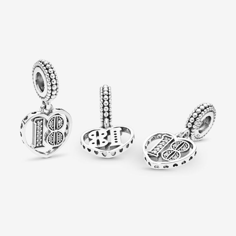 PANDORA 18th Celebration Dangle Charm 797262CZ