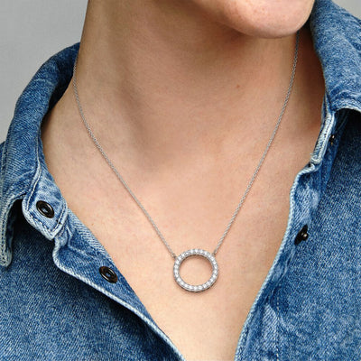 PANDORA Circle of Sparkle Necklace 590514CZ