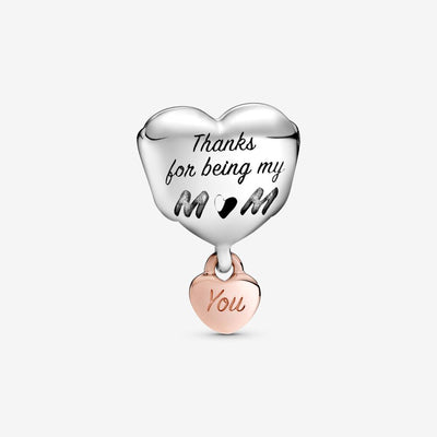 PANDORA Love You Mum Heart Charm 788830C00