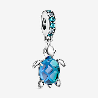 PANDORA Murano Glass Sea Turtle Dangle Charm 798939C01