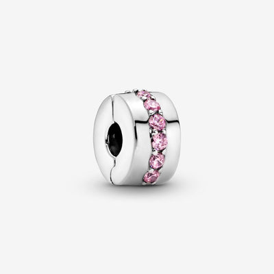 PANDORA Pink Sparkling Row Clip 791972PCZ