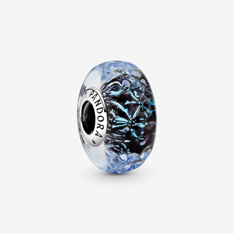 PANDORA Wavy Dark Blue Murano Glass Ocean Charm 798938C00