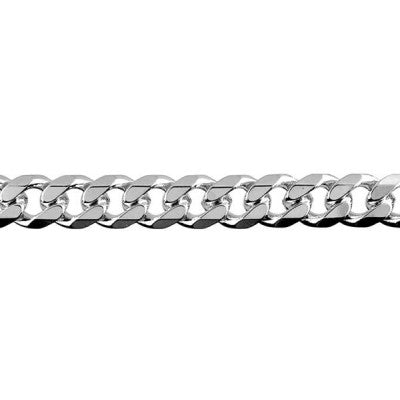 Sterling Silver Bevelled Curb Diamond Cut Chain BCD200