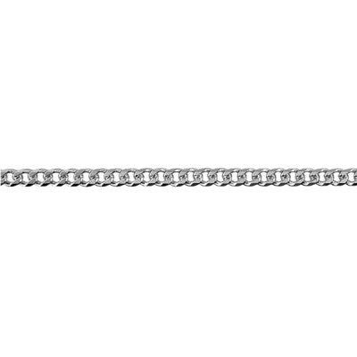 Sterling Silver Bevelled Curb Diamond Cut Chain BCD80